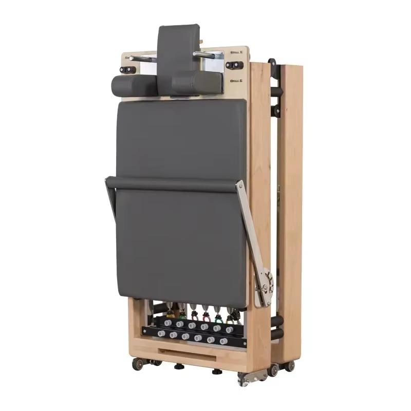 Кровать для пилатеса с регулировкой высоты Фитнес-оборудование Студия йоги Спортзал Реформер для пилатеса Лестница Частный клуб Дом Бодибилдинг Упражнения