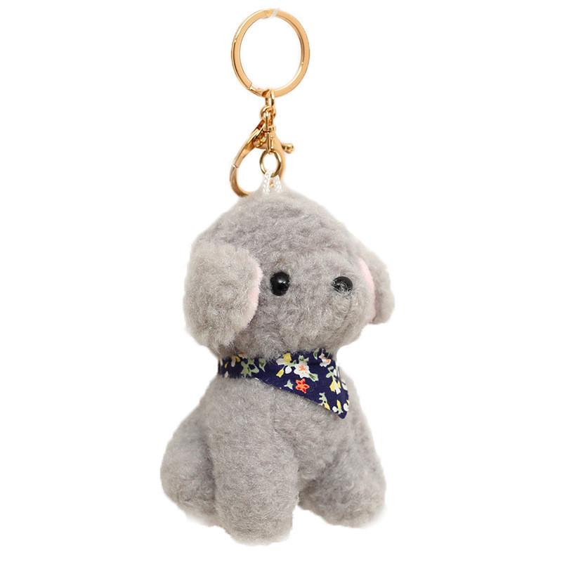 Adorable Teddy Dog Plush Keychain Cute Cartoon Stuffed Animal Bag Charm For Wedding Gifts