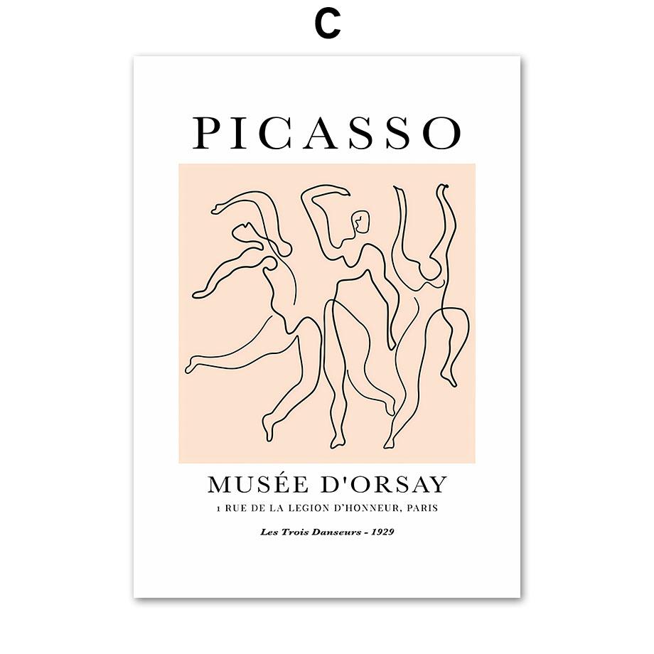 Бохо Матисс Плакат Бежевый Черный Абстрактные Линии Искусства Холст Картины Настенный Принт Фотографии Спальня Гостиная Интерьер Домашний Декор