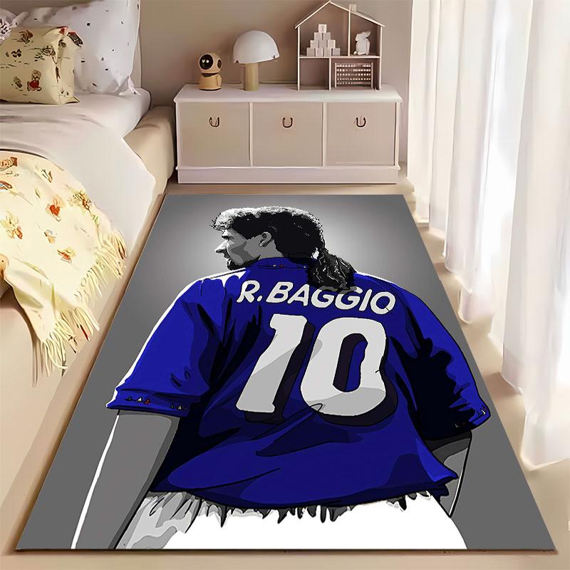 Soccer Player Graphic Carpet suitable as a non-slip mat for the living room or bedroom sofa