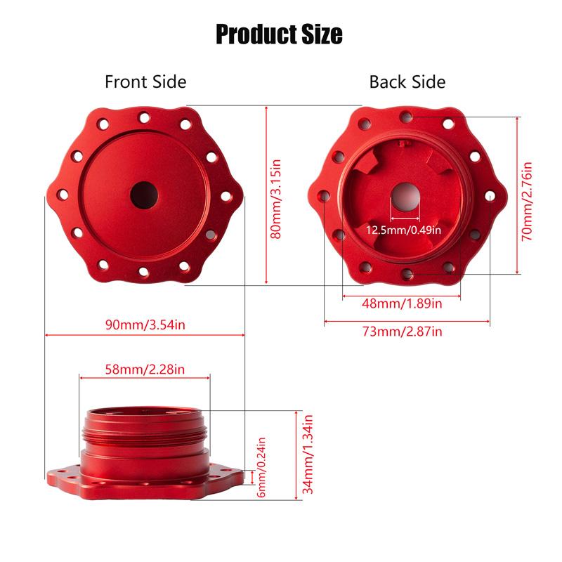 70/73mm Aluminum Alloy Adapter for Game Steering Wheel PXN V10 Laishida PXNV10pro Base Modification Connection Accessories MOD