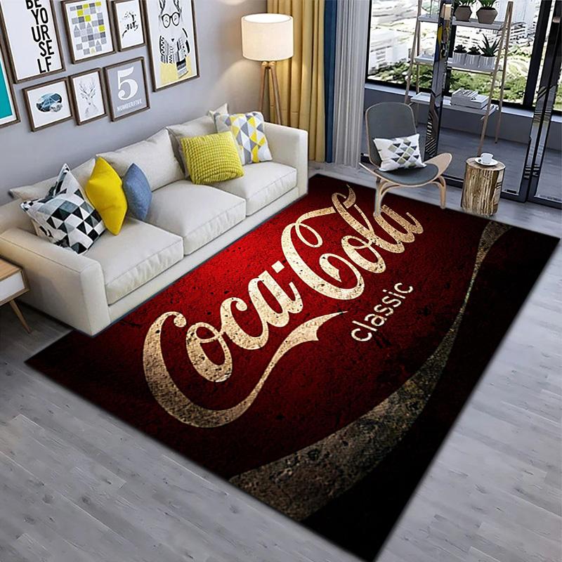 Рождественский подарок Хэллоуинская тематика напиток кола Coca Cola ковер подходит для гостиной и спальни коврики для дверей офис балкон декоративный ковер V18