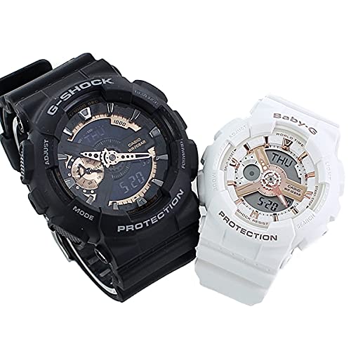 [Casio] CASIO Waterproof Pair Watch G-SHOCK Baby-G Men's Women's Ana-Digi Black White GA-110RG-1AJFBA-110RG-7A Watch