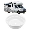 Раковина-чаша для ванной комнаты RV 430x140мм Круглая Белая для мытья рук Акриловая Большая вместимость для автодома, каравана