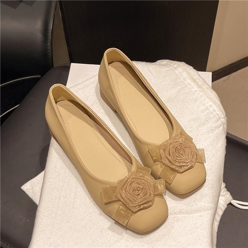 Балетки-лодочки на плоской подошве женские 2025 весна новая обувь Мэри Джейн на мягкой подошве с одним ремешком