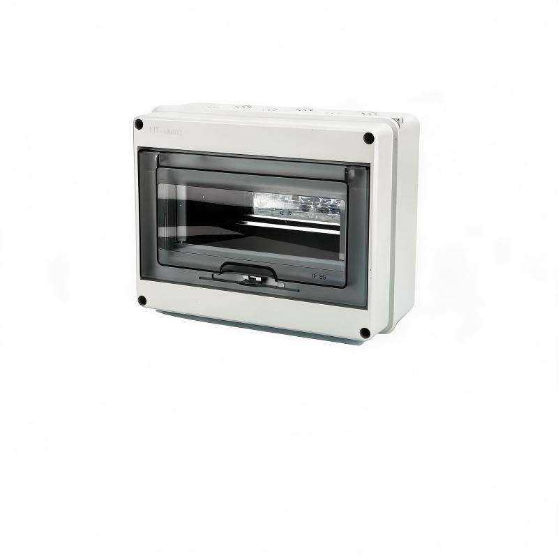 5/8 Way Waterproof Electric Box IP65 Rating PC Plastic Enclosure with Terminal & DIN Rail HT Series for Outdoor Yard Wiring