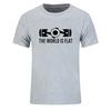 Summer The World Is Flat Engine T Shirt Short Sleeve Custom T-shirts Style O-neck Cotton T Shirts EU Size