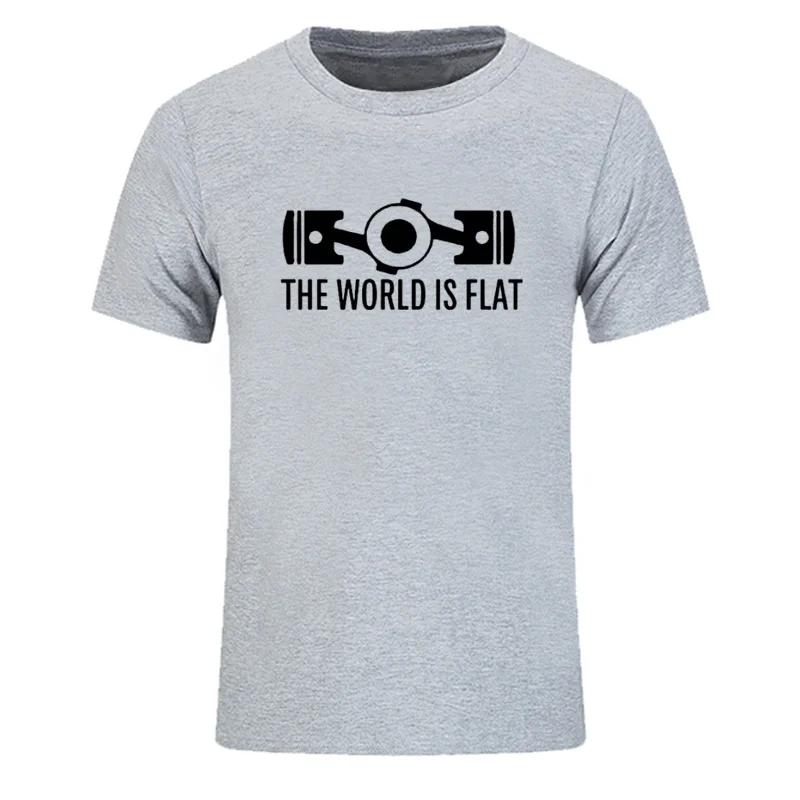 Summer The World Is Flat Engine T Shirt Short Sleeve Custom T-shirts Style O-neck Cotton T Shirts EU Size