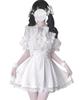 KALAOK Lolita Dress, Gothic Lolita, Mori Girl, Mini, Gothic Style, Cosplay, Princess Style, Cute, White, Size S