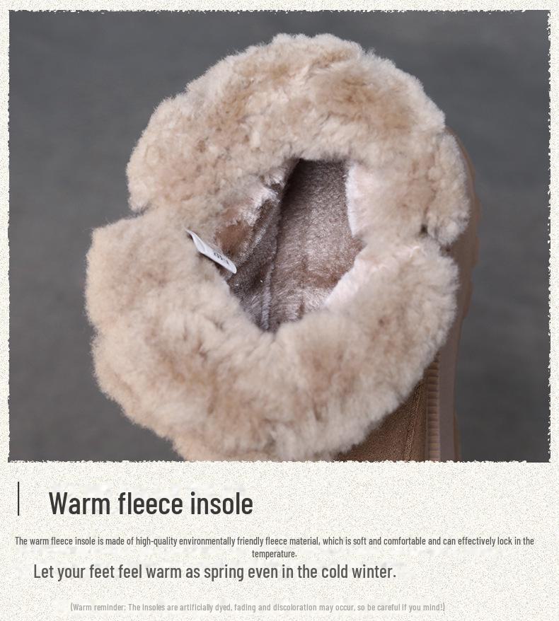 Женские зимние ботинки на платформе из бархатной кожи 2024 года: Теплые, удобные, короткие повседневные хлопковые ботинки на толстой подошве
