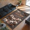 Dog Theme Crystal Velvet Rug Personalized Custom Name Text Soft Floor Mat Home Decor