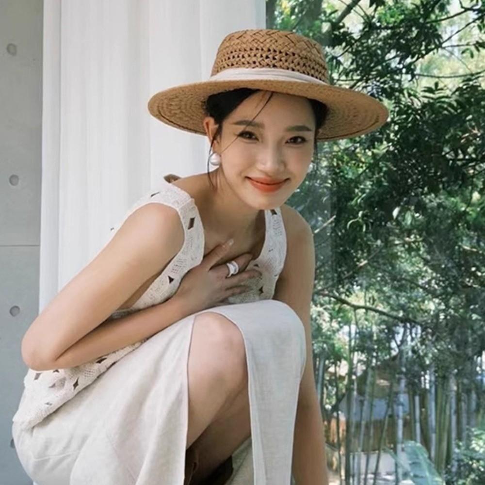Sunscreen Hollow Straw Hat Wide Brim Visor Cap Fashion Western Cowboy Hat Hiking