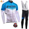 Fleece-lined Winter Cycling Bib Set Long Sleeve Thermal Jersey Road Mountain Bikes