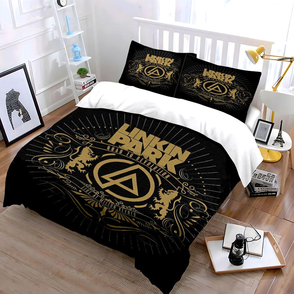 Linkin Park Band Bedding Set Bedding Duvet Cover Set Duvet Cover Pillowcases (1 * Duvet Cover 2 * Pillowcases, without duvet insert)