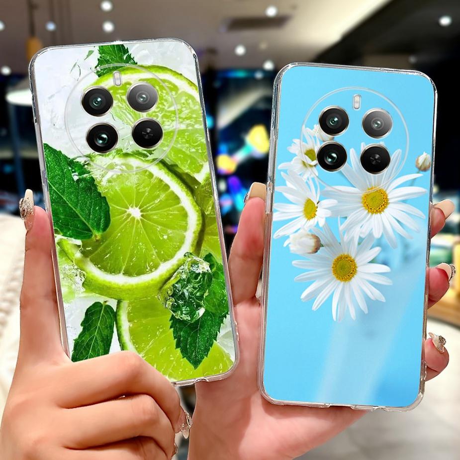Чехол для Realme 12 Pro Plus RMX3840 Милый Кот Счастливая Рыба Кои Расписной Чехол Мягкий Тонкий Чехол для Телефона Для Realme 12 Plus Realme12 Pro+ Корпус