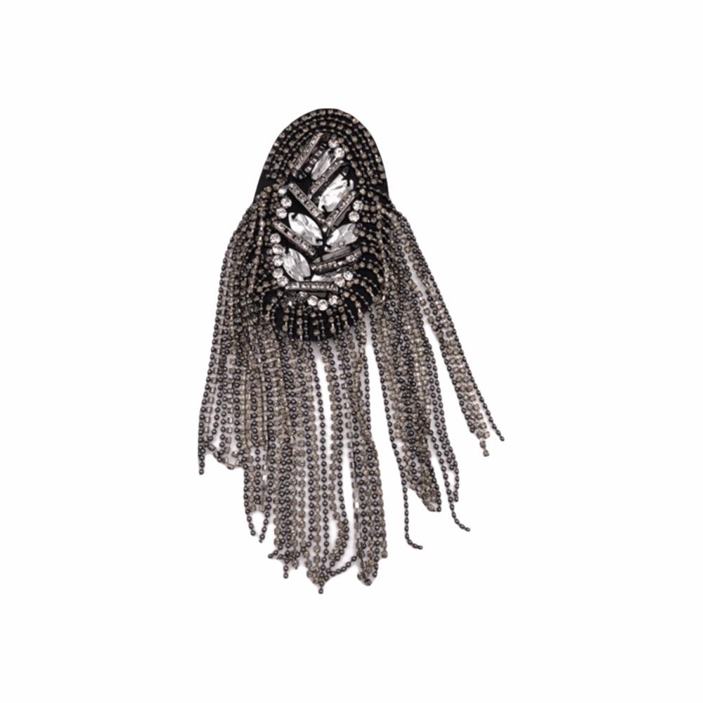 Handmade Tassel Shoulder Board Long Chain Rhinestone Epaulet New Shoulder Epaulettes Performance