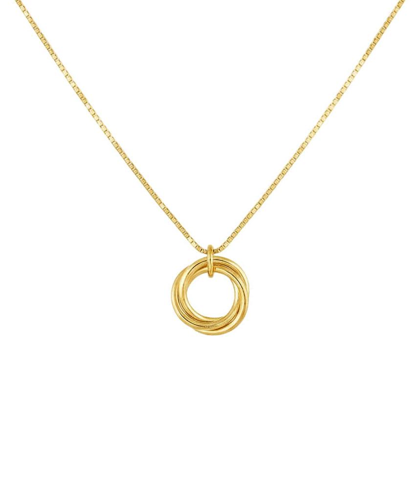 Серебряная цепочка с тройным круглым кулоном Alleun из стерлингового серебра 925 пробы