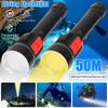 Super Bright Profession XHP70 Diving Flashlight Powerful Underwater Torch Rechargeable Yellow White Hand Lamp Waterproof Lantern