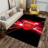 "Black Carpet with Arsenal Logo and Red Light Burst Design" Suitable for use as an anti-slip for living room bedroom sofas