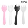 50pcs/set Disposable Plastic Spoons Forks for Cake Ice Cream Salad Fruit Dessert Soup Tea Coffee Party Baking Shop Supplies
