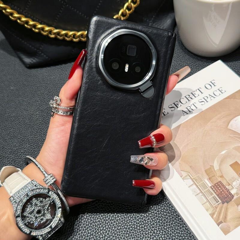 Premium Full-Body Leather Case Honor Magic V3 Foldable Phone With Lens Support Hinge Protection Magnetic