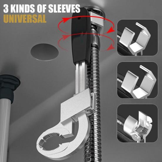 Сантехнический ключ для кухонного крана с эргономичной ручкой, широко используемый, универсальный, регулируемый