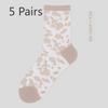 5 пар весенних и летних кружевных чулок Чулки средней длины для женщин Чулки с кристаллами Балетные ветрозащитные носки для женщин Весенние и летние носки