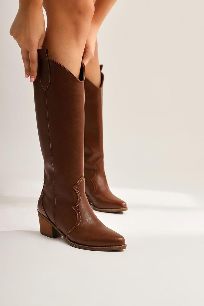 Женские современные стильные модные ботинки Lhena Tan Western Pull On Boots