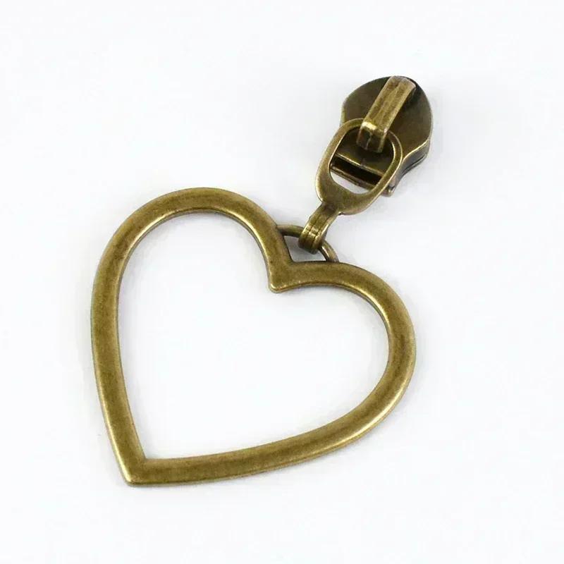 Meetee 5-20 шт. 5# Слайдер для нейлоновых молний, головка молнии из цинкового сплава, декор, бронзовый пуллер для молний, аксессуары для шитья куртки, пальто