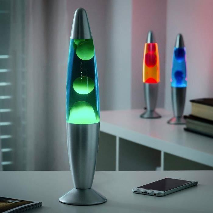 Lampe à Lave Fusée - CELLUSTOP - Lampe Magma - 34 cm - 2 Ampoules R39 - Vert