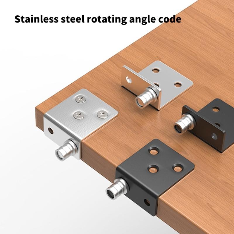 Универсальные вращающиеся угловые кронштейны из нержавеющей стали/железа, 4 шт., для надежного крепления в мебели и строительстве