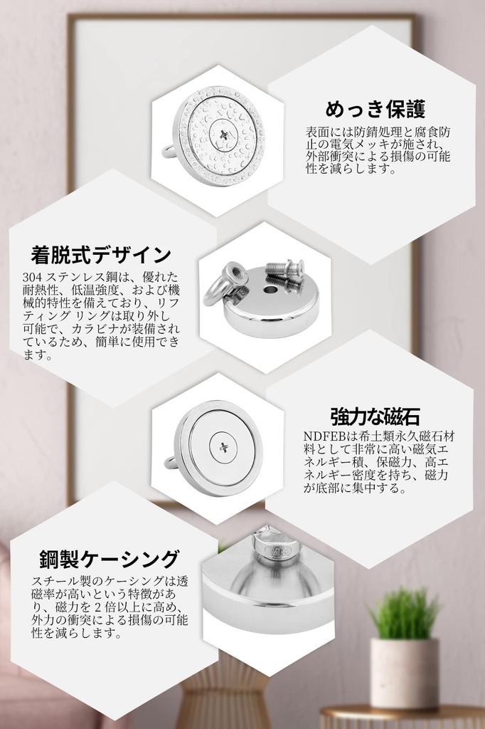 Сверхпрочные магнитные крючки YESCUT грузоподъемностью 17 кг, 25 мм, из нержавеющей стали 304, прочные, съемные, для наружного и настенного монтажа, набор из (Набор 4), Емкость,