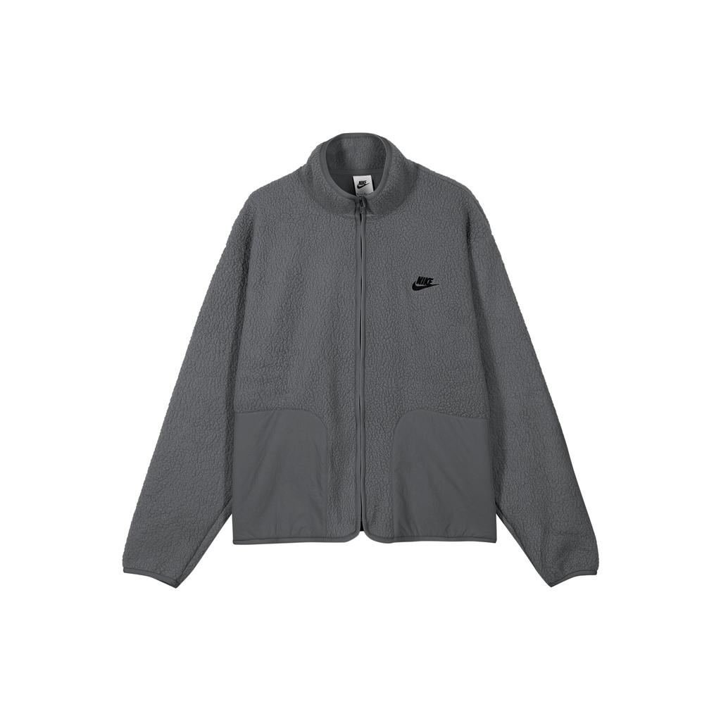 Nike Club Fleece Casual Stand Collar Jacket Men Jackets Iron-Grey FB8387-068