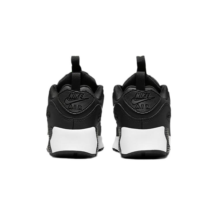 Nike Air Max 90 Шнуровка-затяжка Кожаная Амортизация Устойчивая к истиранию Упругость Низкие Кроссовки для бега Черный Белый CV0064-002