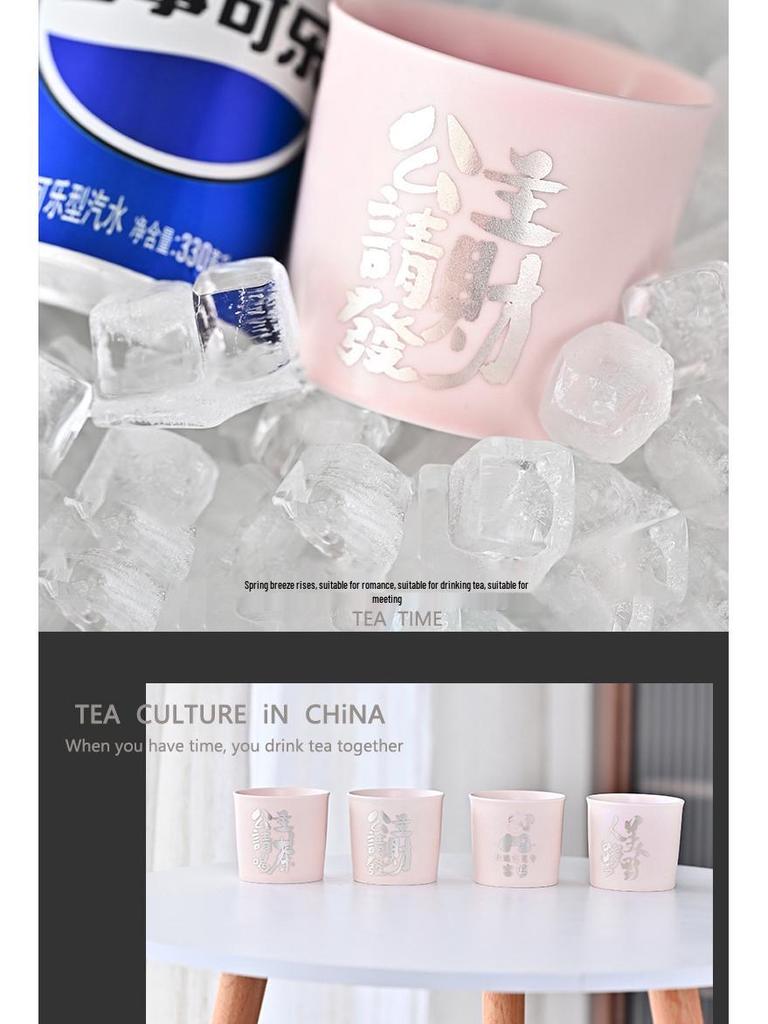 Розовая каллиграфия, инкрустация серебром, кружка - Милая чашка для кофе, чая, колы с удобной ручкой для пар