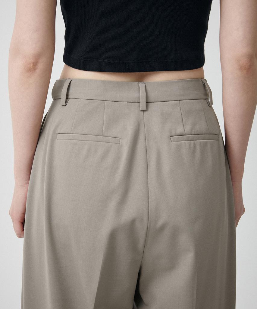 MUSINSA STANDARD WOMAN Женские летние шерстяные свободные зауженные брюки с скрытой резинкой [Светло-бежевый]