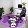 Круглый коврик для офиса Kuromi Sanrio, под офисные стулья, спальня, гостиная, домашний декор a0908194