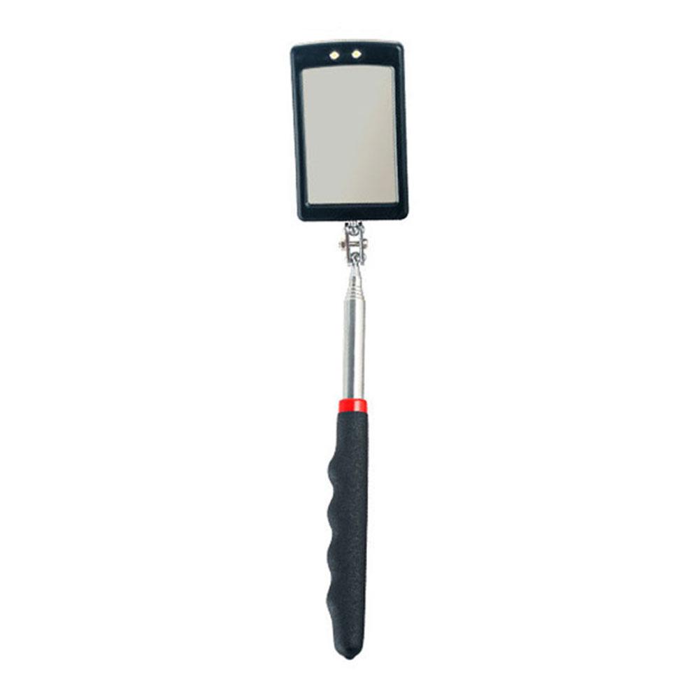 Inspection Mirror with LED Lighting 360° Telescopic Detection Lens Square Retractable Car Engine Chassis Mechanic Repairing Tool