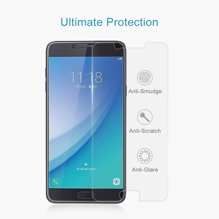 Закаленное стекло 0,26 мм 9H 2,5D для Galaxy C7 Pro