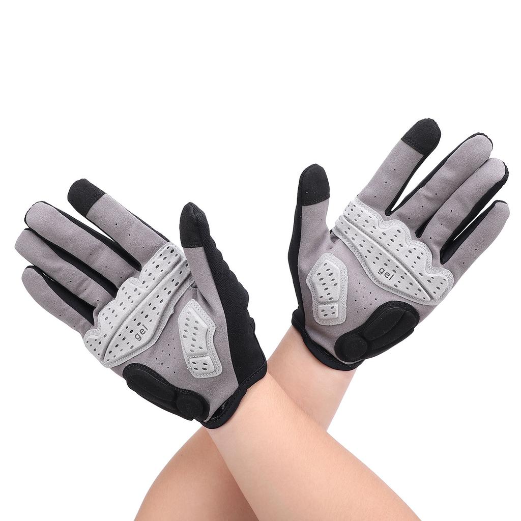 Велоперчатки с полными пальцами, сенсорные, амортизирующие, эластичные, противоскользящие, для улицы, с полными пальцами