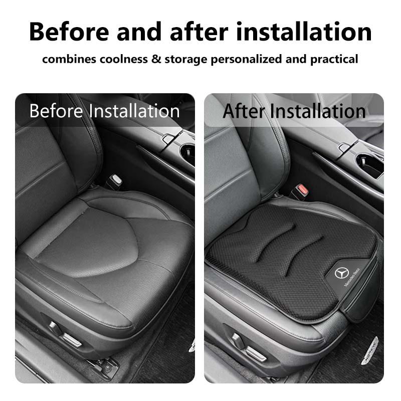AABII1 Universal Car Seat Ice Silk Cushion Cover Storage Bag Pad For Mercedes Benz W211 W124 W176 W177 C180 C200 C260 C300 GLC CLE CLA
