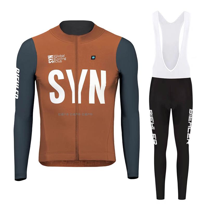 Bicycle Long-sleeved Top Set Road Bike Thin Men's Autumn and Winter Overalls 2026 Autumn Breathable Suit Cycling Suit