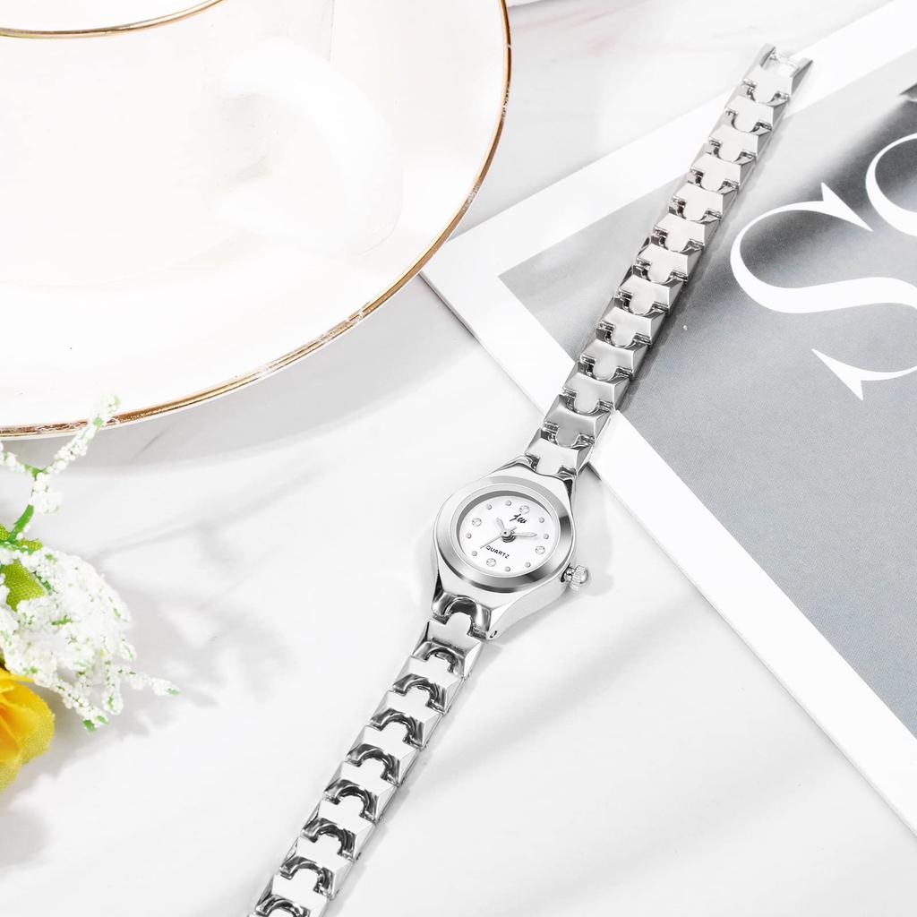 Bangle Watch Bracelet Popular Stylish Cute Analog Display Small Display Waterproof Quartz Ladies Watch Silver Birthday Anniversary Christmas Day Gift