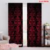 2D Flat Printing 2pc Drapes Swirls Floral and Leaves Versatile 100% Polyester,Without Electricity Holiday Decorations for Indoor