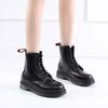 1460 Womens Mens Soft Leather Red Line Ankle Boots Round Toe Low Heel Lace Up Biker