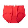 Solid Color Underwear  Women Underwear High Aesthetic Value Underwear Red Underwear Festive Pure Cotton Underwear Antibacterial Underwear