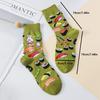 1 пара женских уютных хлопковых носков до щиколотки с рисунком суши, моркови, арбуза, мороженого, авокадо, яйца, гамбургера, уличные мультяшные смешные носки
