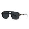 New European And American Male Aviator Glasses Retro Double-Brorgon Square Frame Sunglasses  Spot  62011