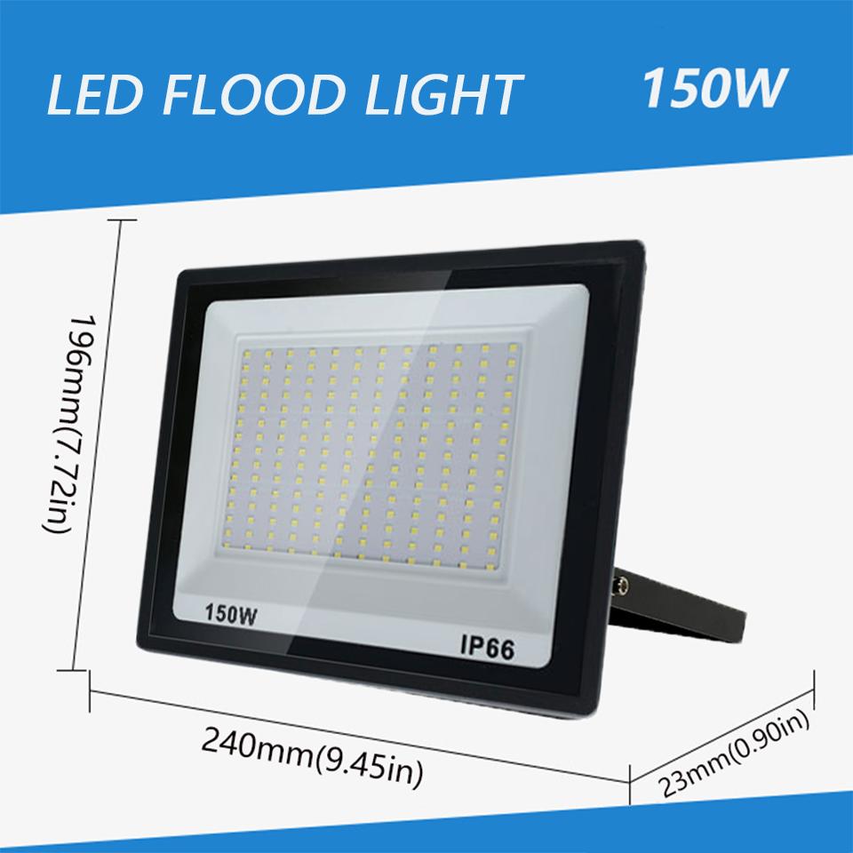 LED Flood Light 10W 20W 30W 50W 100W 150W 200W 300W Reflector Outdoor Spotlight Street Light Led Exterior Wall Lamp For Garden
