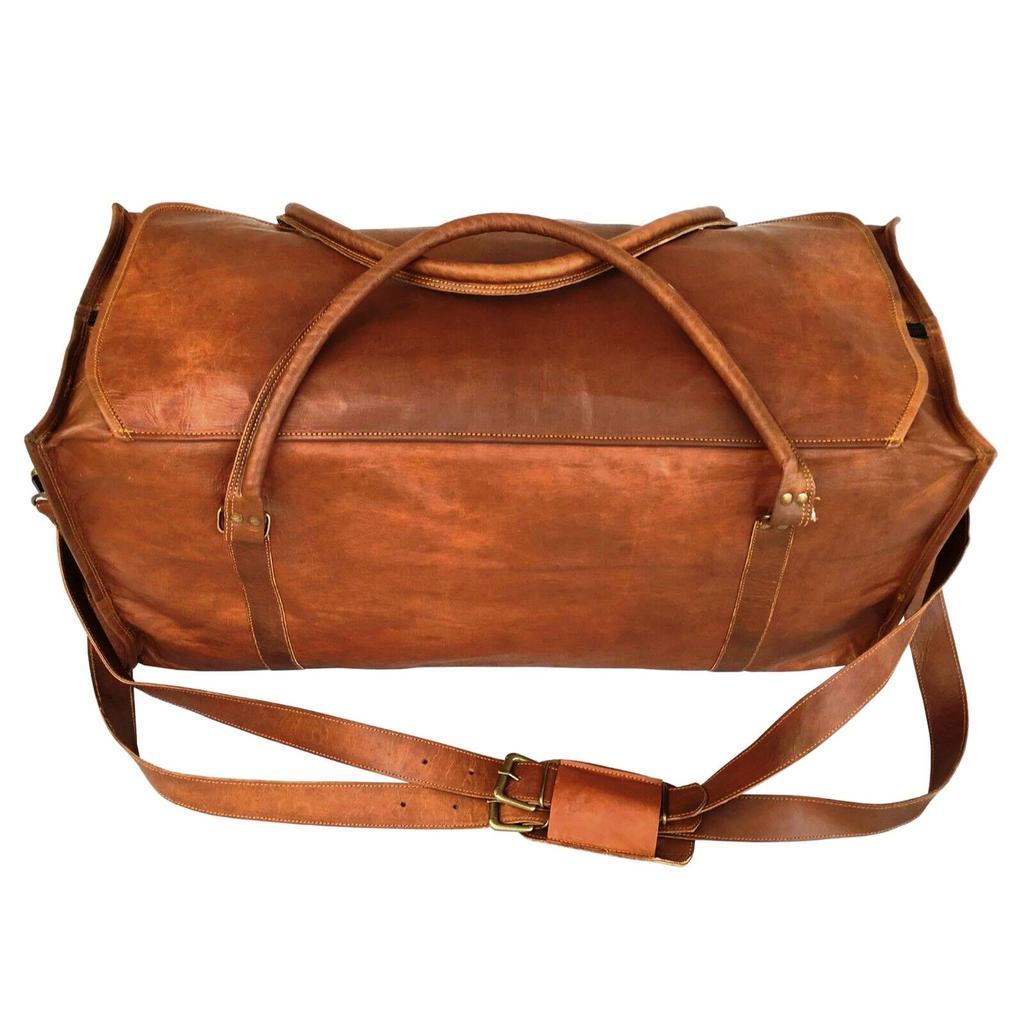 Мужская винтажная дорожная сумка Weekender с клапаном из натуральной кожи